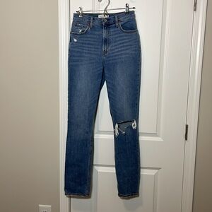 Abercrombie & Fitch Blue Distressed Women Jeans